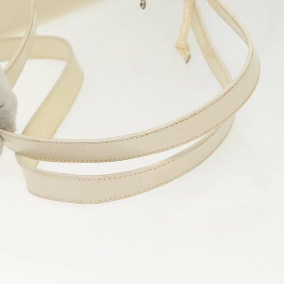 Salvatore Ferragamo Gancini Backpack Enamel White Gold Auth bs28923 main image 16